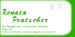 renata pratscher business card